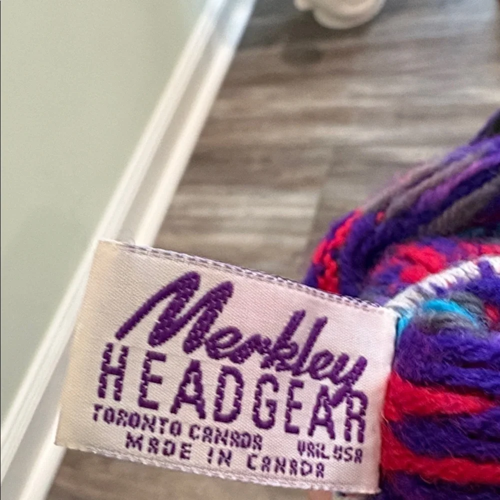 Made in Canada Merkley Headgear 100% Pure Virgin Wool Patterned Ski Hat